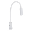 GLOBOSTAR® GOOSE 61688 Μοντέρνο Φωτιστικό Τοίχου - Απλίκα Ξενοδοχείου Reading Light LED 3W 300lm 36° AC 220-240V IP20 Θερμό Λευκό 2700K - CREE XPE Chip & TÜV SÜD Driver - Λευκό Ματ - Μ6.5 x Π15 x Υ24.5cm - 3 Χρόνια Εγγύηση