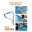 Ράγα πισίνας VEVOR, 137,1 x 81,3 cm, Χωρητικότητα φορτίου 100kg, βαρέως τύπου, κουπαστή πισίνας από ανοξείδωτο χάλυβα 304, αποσπώμενη αντιολισθητική θήκη, εσοχή ή βάση, για δίπλα στην πισίνα, υδάτινα πάρκα