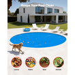 Κάλυμμα πισίνας VEVOR Solar, στρογγυλό κάλυμμα πισίνας με φυσαλίδες 7,32 m, ηλιακή κουβέρτα πισίνας 12 Mil με υλικό φυσαλίδων και PE, απορρόφηση θερμότητας ημέρας, διατήρηση θερμότητας νύχτας, ηλιακά καλύμματα διατήρησης θερμότητας, μπλε