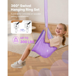 VEVOR Sensory Swing, Αιώρα Sensorys από Διπλό Υφασμάτινο Επίστρωμα, Αισθητηριακή Κούνια Εσωτερικού & Εξωτερικού Χώρου με Κρεμάστρα Περιστροφής 360°, O-Sling, Χωρητικότητα έως 136,07 kg, Ρυθμιζόμενη Aerial Yoga, Κούνιες Οροφής για Παιδιά