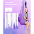 VEVOR Sensory Swing, Αιώρα Sensorys από Διπλό Υφασμάτινο Επίστρωμα, Αισθητηριακή Κούνια Εσωτερικού & Εξωτερικού Χώρου με Κρεμάστρα Περιστροφής 360°, O-Sling, Χωρητικότητα έως 136,07 kg, Ρυθμιζόμενη Aerial Yoga, Κούνιες Οροφής για Παιδιά