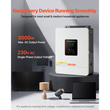 Υβριδικός Ηλιακός Μετατροπέας VEVOR 3000W, 24V DC έως 230V AC, Φορτιστής Μετατροπέα Ισχύος Καθαρού Ημιτόνου, Ενσωματωμένος Ηλιακός Ελεγκτής MPPT 80A, Συμβατός με Μπαταρία Λιθίου Μολύβδου-Οξέος, Για Σπίτι, Τροχόσπιτο, Αυτόνομο Δίκτυο