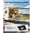 Συρόμενος γρύλος στήριξης VEVOR RV, 2 τεμάχια συρόμενου γρύλου ισοπέδωσης τροχόσπιτου, γρύλοι στήριξης από χάλυβα με ηλεκτροστατική βαφή για τροχόσπιτο, τροχόσπιτο, τρέιλερ ταξιδιού, υποστηρίζει έως 453,59 κιλά, ρυθμιζόμενο από 541,02 έως 48 1219,2 χιλιοστά