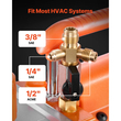 Σετ αντλίας κενού και μετρητή VEVOR AC, 7 CFM 198 L/min, Διβάθμια αντλία κενού με περιστροφικό πτερύγιο HVAC, Κιτ μετρητή πολλαπλής μέτρησης A/C, για R134a R22 R410a, με τσάντα μεταφοράς ανιχνευτή διαρροών, για αυτόματο κλιματισμό HVAC