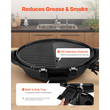 Ηλεκτρική ψησταριά VEVOR 2400W, 2 σε 1, όρθια και επιτραπέζια, ηλεκτρική ψησταριά BBQ για εσωτερικούς και εξωτερικούς χώρους - με ρυθμιζόμενη θερμοκρασία 50°C-350°C και αντικολλητική κεραμική πλάκα για ψήσιμο στην αυλή και πάρτι