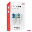 Amio - Λάμπες LED CANBUS T15 (W16W) 4SMD 1860XS Λευκή 6000K 12V/24V για Φώτα Όπισθεν, Πινακίδας & Χώρου Αποσκευών - 2τεμ. (04251/AM)