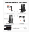 Τηλεσκοπικός γρύλος σταθεροποίησης VEVOR, 2 τεμάχια τηλεσκοπικός πτυσσόμενος γρύλος ρυμούλκησης, γρύλος σταθεροποίησης ρυμούλκησης με δυνατότητα περιστροφής προς τα κάτω για ρυμουλκούμενο RV, υποστηρίζει χωρητικότητα 453,59kg έκαστος, ρυθμιζόμενο από 297,18mm έως 462,28mm