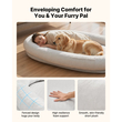 Κρεβάτι σκύλου VEVOR Human, 1780 x 1200 x 240 mm Ορθοπεδικό κρεβάτι σκύλου σε μέγεθος ανθρώπου από αφρό μνήμης, Κρεβάτια κατοικίδιων ανθρώπων με πλαϊνή τσέπη, λαβή και φερμουάρ, Αφαιρούμενα κρεβάτια σκύλων που πλένονται στο πλυντήριο για ανθρώπους, γκρι
