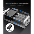 Γραμμικός ενεργοποιητής σκηνής VEVOR, ενεργός διαδρομή 100 mm, γραμμική ράγα οδηγού κίνησης CNC με σφαιρική βίδα, διπλός οπτικός άξονας, υψηλής ακρίβειας C7, μπλοκ ολίσθησης ρουλεμάν, χειροκίνητος χειροτροχός, για άξονα XYZ με δρομολογητή CNC
