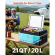 Ψυγείο αυτοκινήτου VEVOR, Ηλεκτρικό ψυγείο DC 12/24V AC100-240V με συμπιεστή, Ψυγείο αυτοκινήτου -20°C έως 20°C με έλεγχο APP, Καταψύκτης αυτοκινήτου 20L για τροχόσπιτα, χώρους κατασκήνωσης, σκάφη, κατασκήνωση, ψάρεμα, Φορητός καταψύκτης 60W