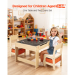 Σετ παιδικού τραπεζιού και 2 καρεκλών VEVOR, Σετ τραπεζιού και καρέκλας για νήπια με χώρο αποθήκευσης κάτω από το τραπέζι, Υφασμάτινο κουτί αποθήκευσης κάτω από τις καρέκλες, Ξύλινο γραφείο για τέχνη, χειροτεχνίες, διάβασμα, μάθηση, σχέδιο, ξύλο Burlywood