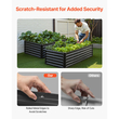 Μεταλλικό υπερυψωμένο παρτέρι VEVOR, γαλβανισμένο κουτί κήπου εξωτερικού χώρου 1,8 x 0,9 x 0,4 m, ανοιχτού πάτου, μεγάλο υπερυψωμένο παρτέρι για καλλιέργεια λαχανικών, λουλουδιών, βοτάνων και παχύφυτων, σκούρο γκρι