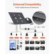 Φορτιστής ηλιακού πάνελ VEVOR 60W, μονοκρυσταλλικό ηλιακό πάνελ 16BB τύπου N, απόδοση 24%, ελαφρύς, φορητός με έξοδο MC4, θύρες Type-C, USB-A και DC για σταθμούς παραγωγής ενέργειας, κατασκήνωση, πεζοπορία