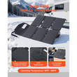 Φορτιστής ηλιακού πάνελ VEVOR 60W, μονοκρυσταλλικό ηλιακό πάνελ 16BB τύπου N, απόδοση 24%, ελαφρύς, φορητός με έξοδο MC4, θύρες Type-C, USB-A και DC για σταθμούς παραγωγής ενέργειας, κατασκήνωση, πεζοπορία