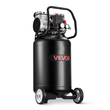 Αεροσυμπιεστής VEVOR 50L, 1,5 kW 113L/min στα 6,2 Bar, Μέγιστη πίεση 8 Bar, Δεξαμενή αεροσυμπιεστή χωρίς λάδι, Φορητός σε τροχούς για επισκευή αυτοκινήτων, φούσκωμα ελαστικών, βαφή με ψεκασμό, καρφώματα ξυλουργικών εργασιών