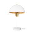 GLOBOSTAR® GAZETA 203-0302 Μοντέρνο Επιτραπέζιο Φωτιστικό Πορτατίφ με Ντουί 1 x E27 AC 220-240V IP20 - Λευκό & Χρυσό  - Μ25 x Π25 x Υ39cm