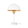 GLOBOSTAR® GAZETA 203-0302 Μοντέρνο Επιτραπέζιο Φωτιστικό Πορτατίφ με Ντουί 1 x E27 AC 220-240V IP20 - Λευκό & Χρυσό  - Μ25 x Π25 x Υ39cm