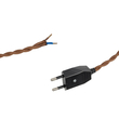GLOBOSTAR® WHIP 77673 Μοντέρνο DIY Πλεκτό Καλώδιο με Διακόπτη On/Off AC 220-240V IP20 - Καφέ & Μαύρο - Μ150 x Π2.7 x Υ1.9cm