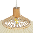 GLOBOSTAR® VENTALIA 999-0067 Boho Κρεμαστό Φωτιστικό Οροφής με Ντουί 1 x E27 AC 220-240V IP20 - Μπεζ - Μ60 x Π60 x Υ30cm