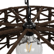 GLOBOSTAR® VERA 999-0069 Boho Κρεμαστό Φωτιστικό Οροφής με Ντουί 1 x E27 AC 220-240V IP20 - Καφέ - Μ50 x Π50 x Υ25cm