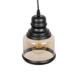 GLOBOSTAR® OLIVER 999-0187 Vintage Κρεμαστό Φωτιστικό Οροφής με Ντουί 1 x E27 AC 220-240V IP20 - Μελί & Μαύρο - Μ15 x Π15 x Υ21.5cm