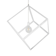 GLOBOSTAR® CUBE 999-0217 Μοντέρνο Κρεμαστό Φωτιστικό Οροφής με Ντουί 1 x E27 AC 220-240V IP20 - Λευκό - Μ70 x Π70 x Y87cm