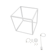 GLOBOSTAR® CUBE 999-0217 Μοντέρνο Κρεμαστό Φωτιστικό Οροφής με Ντουί 1 x E27 AC 220-240V IP20 - Λευκό - Μ70 x Π70 x Y87cm