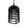 GLOBOSTAR® DARSEY 999-0227 Vintage Κρεμαστό Φωτιστικό Οροφής με Ντουί 1 x E27 AC 220-240V IP20 - Μαύρο - Μ10 x Π10 x Υ19cm
