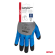 Amio - Γάντια Εργασίας με επικάλυψη αφρού λάτεξ χρώμα γκρι/γαλάζιο/μαύρο μέγεθος No.9 - 2 ζευγ. (04644/AM)