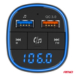 Amio - FM Transmitter Αναπτήρα τύπου FMT01 τάση λειτουργίας για Επιβατικά Αυτοκίνητα και Φορτηγά με 2xUSB Type-A για Επιβατικά Αυτοκίνητα και Φορτηγά - 1 τεμ. (04648/AM)