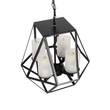 GLOBOSTAR® DASTAR 999-0091 Vintage Κρεμαστό Φωτιστικό Οροφής με Ντουί 4 x E27 AC 220-240V IP20 - Μαύρο & Λευκό - Μ42 x Π42 x Υ43cm
