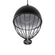 GLOBOSTAR® CANARIO 999-0111 Vintage Κρεμαστό Φωτιστικό Οροφής με Ντουί 1 x E27 AC 220-240V IP20 - Μαύρο - Μ28 x Π28 x Υ47cm