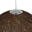 GLOBOSTAR® OCEANA 999-0156 Boho Κρεμαστό Φωτιστικό Οροφής με Ντουί 1 x E27 AC 220-240V IP20 - Καφέ - Μ60 x Π60 x Υ60cm