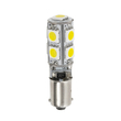 GLOBOSTAR® BA9S-T4W 81289 Λάμπα Ba9S T4W LED 2.66W 266lm 270° DC 12V IP20 Ψυχρό Λευκό 6000K - 9 x Epistar SMD5050 Chip - Μ1 x Π1 x Υ4.4cm - 1 Χρόνο Εγγύηση