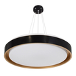 kelvo® BARCHETTA KLV-101-0266-V2 Φωτιστικό Οροφής LED 72W 7200lm 120° AC 220-240V IP20 Ρυθμιζόμενο Λευκό CCT με Χειριστήριο από 2700K έως 6000K Dimmable - Lumileds SMD Chip - Μαύρο & Σαμπανιζέ Χρυσό Ματ - Μ48 x Π48 x Υ8.2cm - 3 Χρόνια Εγγύηση