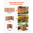 Ξύλινη περίφραξη απορρήτου VEVOR, περίφραξη κλιματιστικού 810 x 960 mm, 3 πάνελ από μασίφ ξύλο εξωτερικού χώρου με ρυθμιζόμενη γωνία, ενισχυμένη με μεντεσέδες δομή, περίφραξη για κάδους απορριμμάτων για κήπο