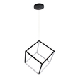 kelvo® KIBOO KLV-101-0261 Κρεμαστό Φωτιστικό Οροφής LED 36W 3600lm 360° AC 220-240V IP20 Ρυθμιζόμενο Λευκό CCT με Χειριστήριο από 2700K έως 6000K Dimmable - Lumileds SMD Chip - Μαύρο Ματ - Μ40 x Π40 x Υ40cm - 3 Χρόνια Εγγύηση