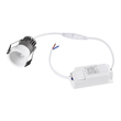 kelvo® DOT KLV-101-0301 Χωνευτό Φωτιστικό Downlight Σποτ LED 5W 625lm 38° AC 220-240V IP20 Θερμό Λευκό 2700K - Bridgelux COB Chip & TÜV SÜD Driver - Λευκό Ματ - Μ4 x Π4 x Υ5.9cm / Q3.5cm - 5 Χρόνια Εγγύηση