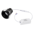 kelvo® DOT KLV-101-0308 Χωνευτό Φωτιστικό Downlight Σποτ LED 7W 910lm 38° AC 220-240V IP20 Φυσικό Λευκό 4500K - Bridgelux COB Chip & TÜV SÜD Driver - Μαύρο Ματ - Μ6 x Π6 x Υ7.8cm / Q5cm - 5 Χρόνια Εγγύηση
