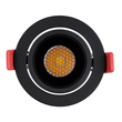 kelvo® LEO KLV-101-0314 Χωνευτό Κινούμενο Φωτιστικό Downlight Σποτ με Honeycomb Anti-Glare Reflector LED 10W 1300lm 38° AC 220-240V IP20 Φυσικό Λευκό 4500K - Bridgelux COB Chip & TÜV SÜD Driver - Μαύρο Ματ - Μ8.5 x Π8.5 x Υ6.6cm / Q7.5cm - 5 Χρόνια Εγγύηση