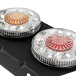 GLOBOSTAR® TAILIGHT 999-0251 Πίσω Φανάρι Οχημάτων LED 9W 360lm 180° DC 24V Αδιάβροχο IP66 Πορτοκαλί & Κόκκινο & Ψυχρό Λευκό 6000K - Μ18.5 x Π5 x Υ10cm - Πακέτο 2 Τεμαχίων - 1 Χρόνο Εγγύηση