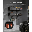 Ράφια τοίχου γκαράζ VEVOR 2 επιπέδων βαρέως τύπου, ατσάλινη μονάδα ραφιών τοίχου 50 x 122 cm, πλωτή μεταλλική βάση αποθήκευσης 500 x 1219 mm ανά ράφι για γκαράζ με συνολική χωρητικότητα βάρους 254 kg, μαύρη