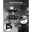 Ράφια τοίχου γκαράζ VEVOR 2 επιπέδων βαρέως τύπου, ατσάλινη μονάδα ραφιών τοίχου 610 x 914 mm με γάντζους, μεταλλική πλωτή βάση αποθήκευσης 610 x 914 mm ανά ράφι για γκαράζ, συνολική χωρητικότητα βάρους 227 kg