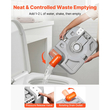 Φορητή τουαλέτα VEVOR, αποσπώμενη δεξαμενή απορριμμάτων 30 λίτρων, 200 ξεπλύματα, τουαλέτα κάμπινγκ για ενήλικες, γιογιό ταξιδιού εξωτερικού χώρου με δείκτη στάθμης, κατάλληλο για ταξίδια με τροχόσπιτο, κάμπινγκ, πεζοπορία, βαρκάδα και οδικά ταξίδια