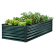 Γαλβανισμένο υπερυψωμένο παρτέρι VEVOR, 2030 x 1020 x 460 mm, Κιτ ορθογώνιας μεταλλικής γλάστρας εξωτερικού χώρου, Ανθεκτικό στη σκουριά υπερυψωμένο κουτί φύτευσης με γάντια, Alu-Zinc, για καλλιέργεια λουλουδιών και λαχανικών, σκούρο πράσινο
