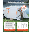 Φουσκωτή σκηνή SUV VEVOR με τέντα, σκηνή SUV 2,44 x 2,04m 3 εποχών με αεριζόμενες πόρτες και παράθυρο με πλέγμα, αδιάβροχες σκηνές αυτοκινήτου PU2000mm για υπαίθρια κατασκήνωση - Συμπεριλαμβάνεται αντλία αέρα