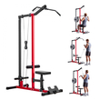 Μηχανή VEVOR LAT Pull Down, Μηχανή καλωδίωσης κωπηλατικής 2 σε 1, Μηχανήματα καλωδίωσης για οικιακή γυμναστική με ρυθμιζόμενο κάθισμα 3 επιπέδων, Ρυθμιζόμενος κύλινδρος αφρού 4 επιπέδων, Φορτίο 227kg Lat Tower για πλάτη, στήθος, τρικέφαλο, μαύρο κόκκινο