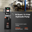 Υδραυλική μονάδα ισχύος VEVOR 14 L, αντλία ρυμούλκησης απλής ενέργειας από χάλυβα, μέγιστη πίεση εκτόνωσης 22 MPa και ρυθμός ροής 6,3 L/min, υδραυλική αντλία 220-240V με μεταλλική δεξαμενή για ανύψωση ρυμούλκας και αυτοκινήτου