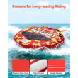 Ρυμουλκούμενοι σωλήνες VEVOR για σκάφη, Φουσκωτοί σωλήνες και ρυμουλκούμενα σκάφους για 2 αναβάτες, Σωλήνας θαλάσσιων σπορ χωρητικότητας 154 κιλών για τράβηγμα σκάφους - με αντιολισθητικό μαξιλαράκι, πλήρες νάιλον κάλυμμα, επενδεδυμένες λαβές και βαλβίδα ασφαλείας