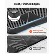 Κιτ άκρων μετάβασης VEVOR, 11 τεμαχίων, ανθεκτικό, ίσιο περίγραμμα δαπέδου γκαράζ, υλικό PP, εύκολη εγκατάσταση, προστασία άκρων για πισίνα εστιατορίου με υγρή περιοχή, συμβατό μόνο με χαλάκια αποστράγγισης VEVOR, μαύρο
